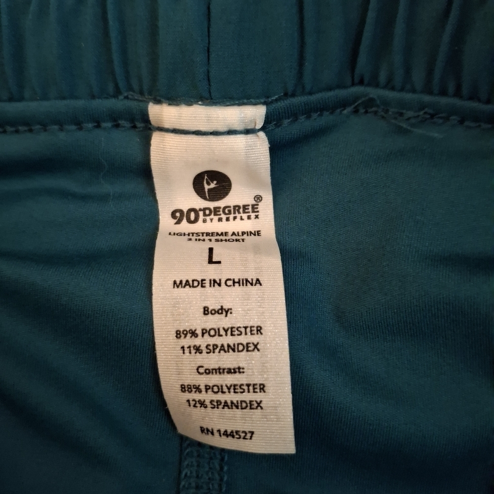 90 Degree By Reflex Women's Teal Athletic Shorts - Picture 4 of 6